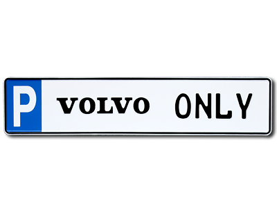 Parking Plate Volvo Only